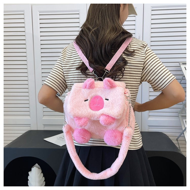 New Cartoon Cute Niche Mao Mao Bag Doll Doll Plush Bag Student Commuter Crossbody Small Shoulders display picture 4