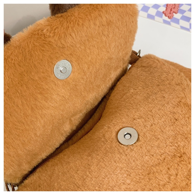 New Cartoon Cute Niche Mao Mao Bag Doll Doll Plush Bag Student Commuter Crossbody Small Shoulders display picture 8